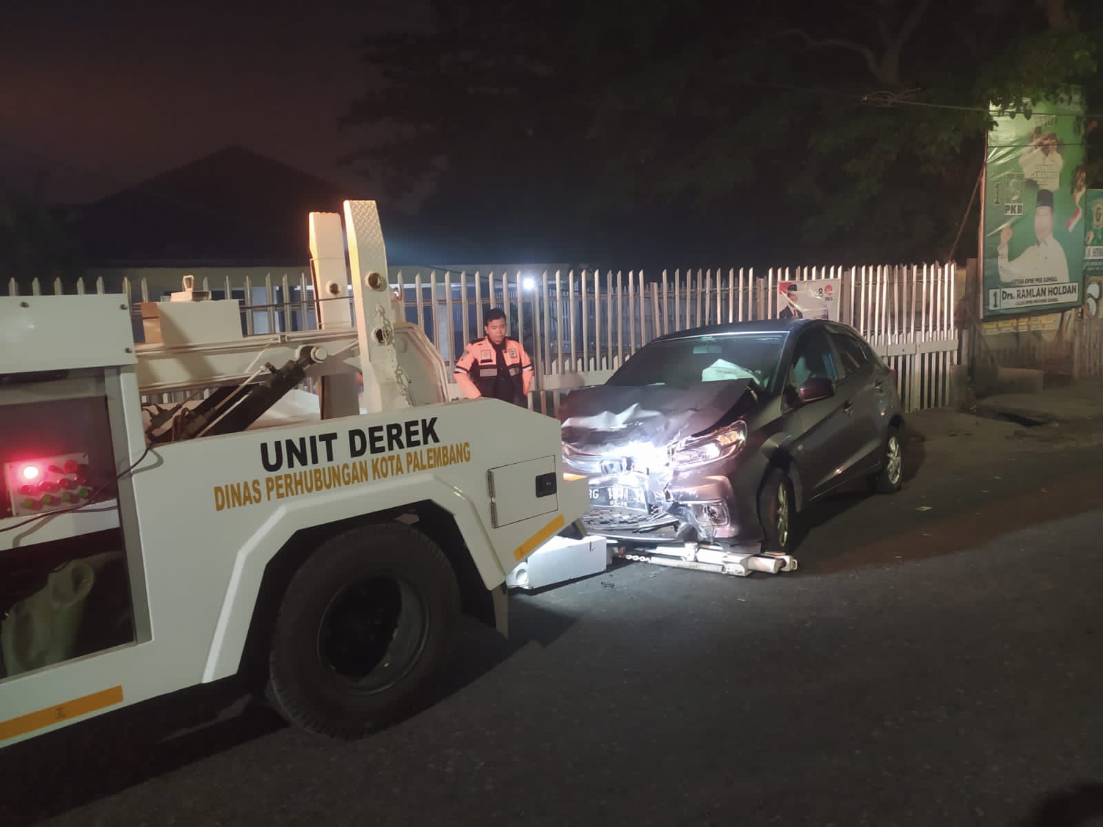 Avanza Vs Brio di Jalan M Isa Palembang, Satu Pengemudi Tewas