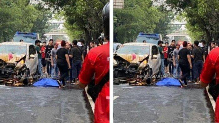 Detik-detik Kecelakaan Maut, Calya Tabrak Gerobak Becak, Pedagang Saus Keliling Tewas