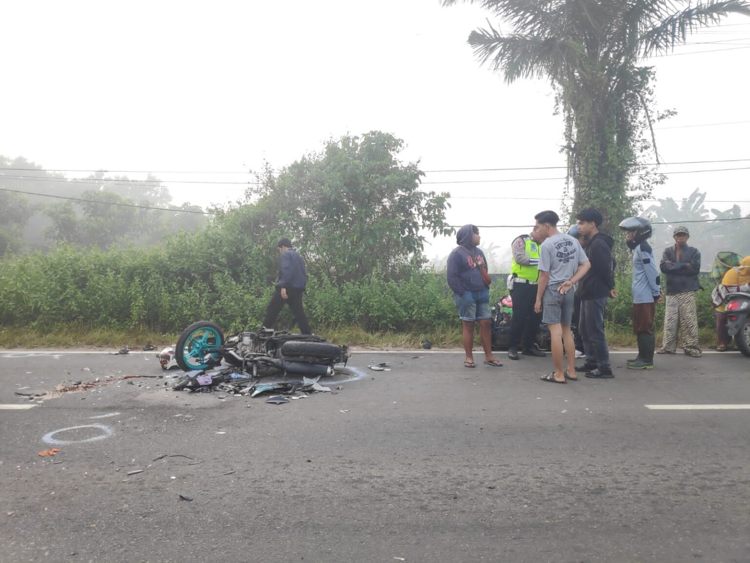 Dua Motor Tabrakan Akibat Kabut Asap Karhutla di Sampit