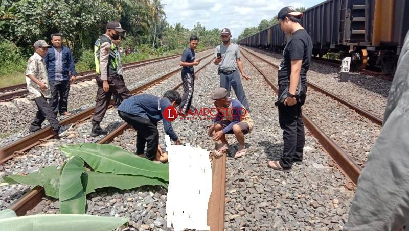 Tragis, Ibu Rumah Tangga di Lampung Utara Tewas Terserempet Kereta Api