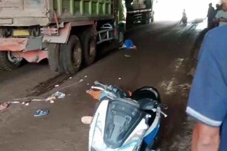 Kecelakaan Anak Kelas 3 SD Tewas usai Terjatuh Saat Dibonceng Ibunya Lalu Terlindas Truk di Jalan Raya Legok-Conggeang Sumedang