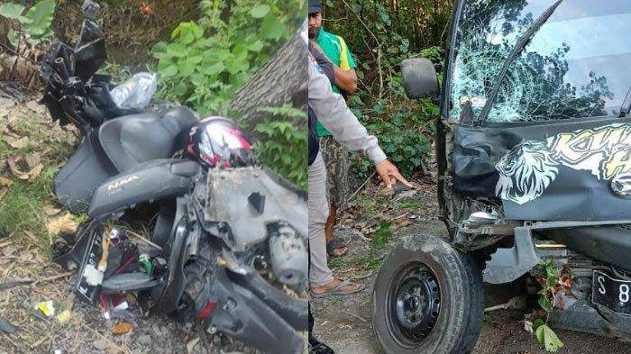 Kecelakaan Mobil Pikap Tabrak Pemotor hingga Tewas di Ngimbang Lamongan