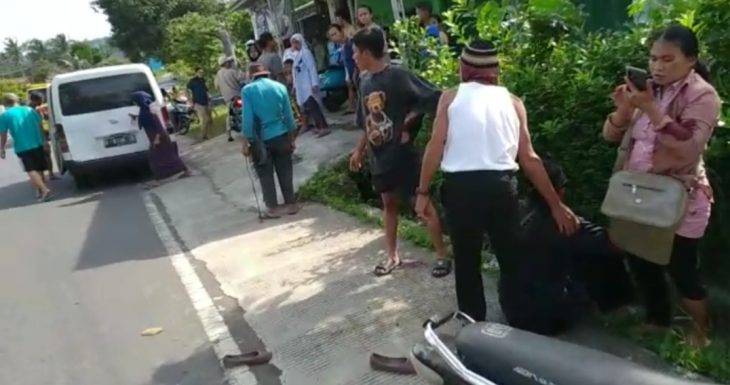 Kecelakaan Motor Supra dengan Honda Vario di Padaherang Pangandaran, 4 Orang 1 Balita Luka Serius