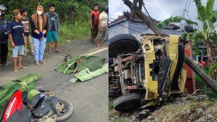 Kecelakaan Motor Vario Ditabrak Truk hingga Terbalik di Nglegok Blitar, 2 Orang Tewas Pemotor dan Kernet