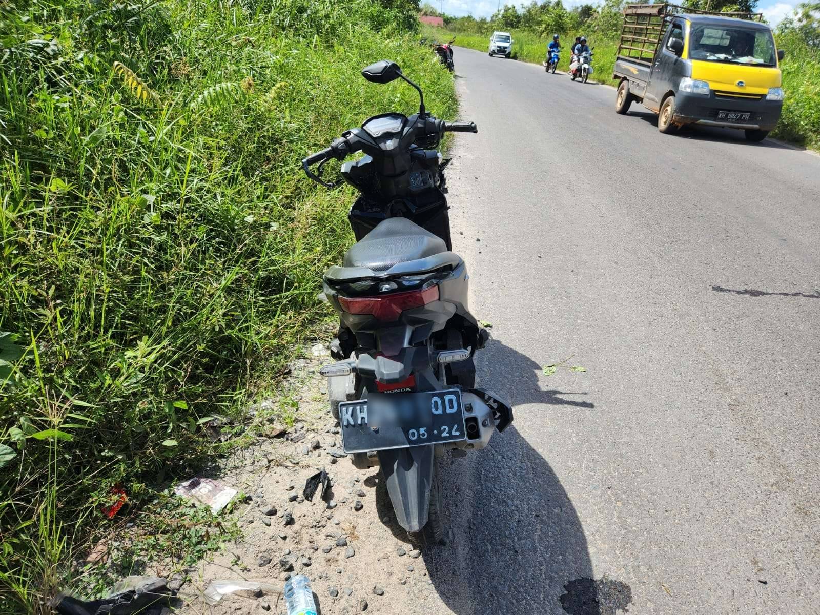 Kecelakaan Motor vs Truk di Jalan HM Arsyad KM 34 Kotawaringin Timur, 1 Orang Tewas