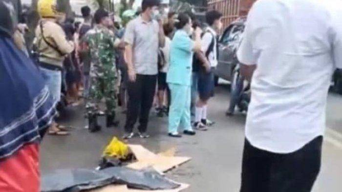 Kecelakaan Pemotor Honda Scopy Tewas Terlindas Truk Tronton di Pematang Siantar