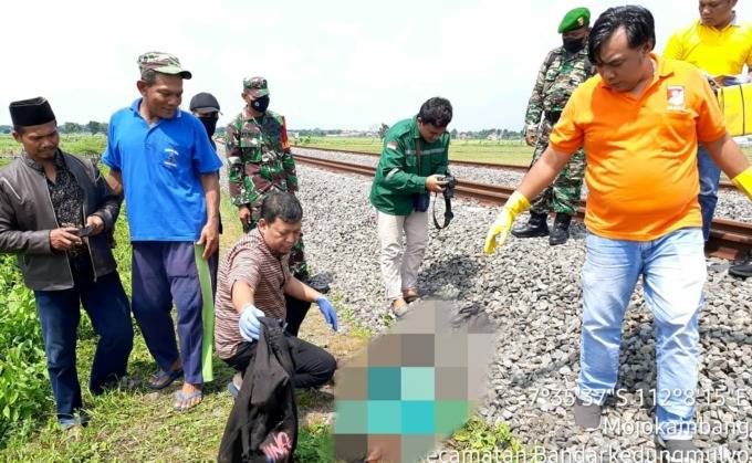 Kecelakaan Seorang Pemuda Tertabrak KA Dhoho di Jombang Akibat Pakai Headset