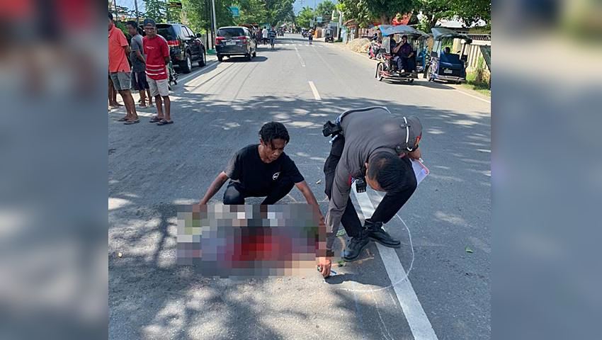 Kecelakaan Tabrak Lari Suzuki Satria FU vs Mobil di Jalan Raja Eyato Kota Gorontalo, Pemotor Tewas