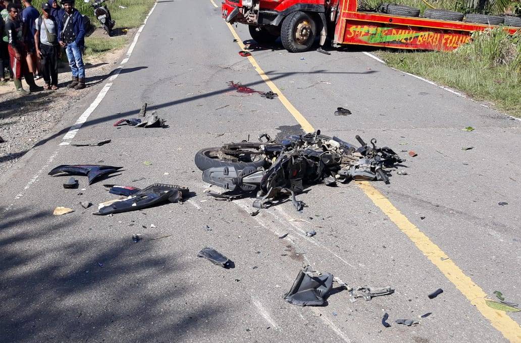 Kecelakaan Truk Tronton Mundur Hantam Pemotor hingga Tewas di Sei Menggaris Nunukan
