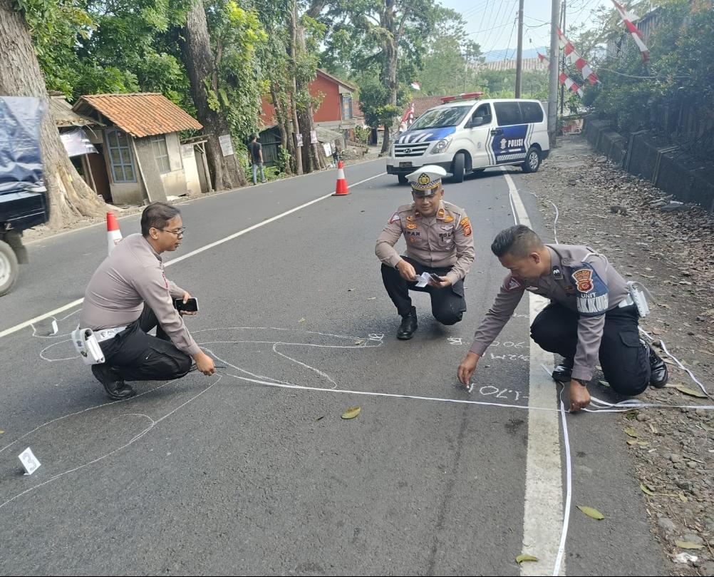 Sudirman Tewas Tertabrak Bus di Jalan Syech Abdul Muhyi Tasik