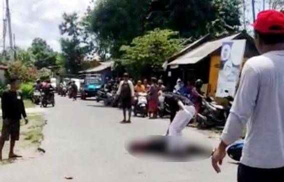 Tabrakan Suzuki Shogun dengan Honda Vario di Klungkung, Bendesa Adat Kertabuana Nusa Penida Meninggal Ditempat