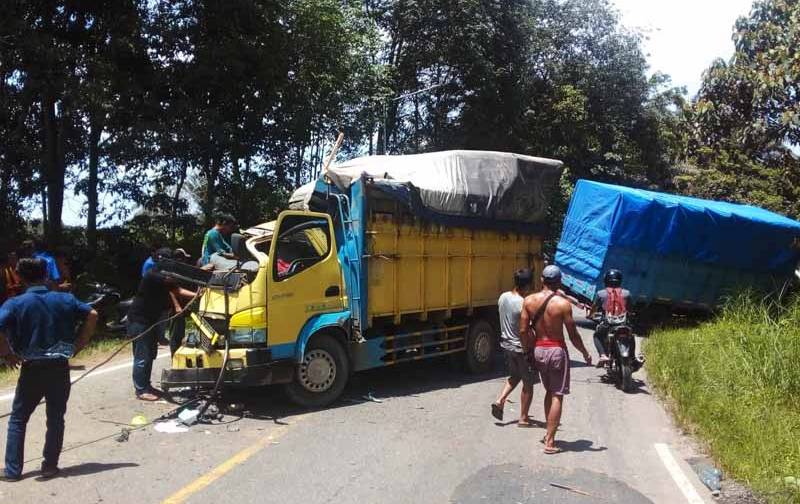 Tabrakan Truk vs Truk hingga Terpelanting di Tanjung Jabung Barat, Sopir Tewas
