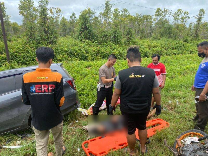 Tabrakan di Jalan Tjilik Riwut Km 47, Pengendara Motor Tewas Ditempat
