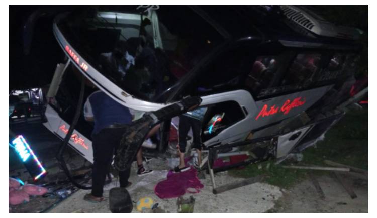 Bus Putra Rafflesia Berpenumpang Atlet Kecelakaan di Kaur, Diduga Sopir Ngantuk, Begini Kondisi Korbannya